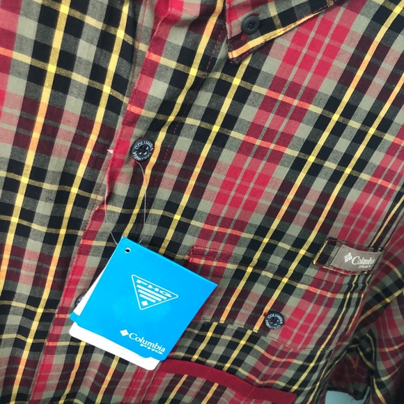 Columbia Men’s Shirt Long Sleeve PHG Cotton S New - Picture 11 of 16